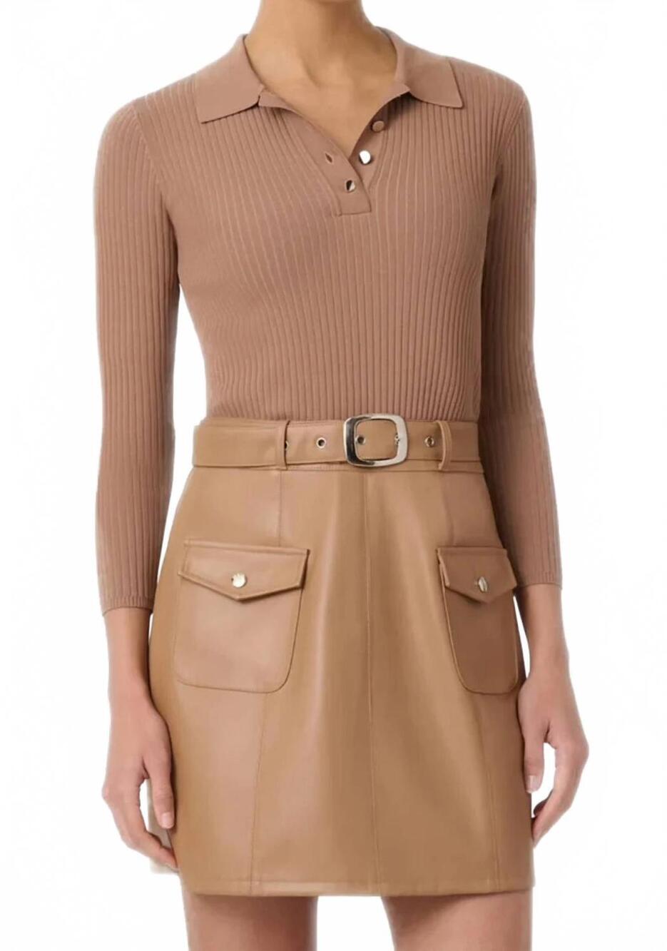 NEW SHOSHANNA melinda mini dress in camel